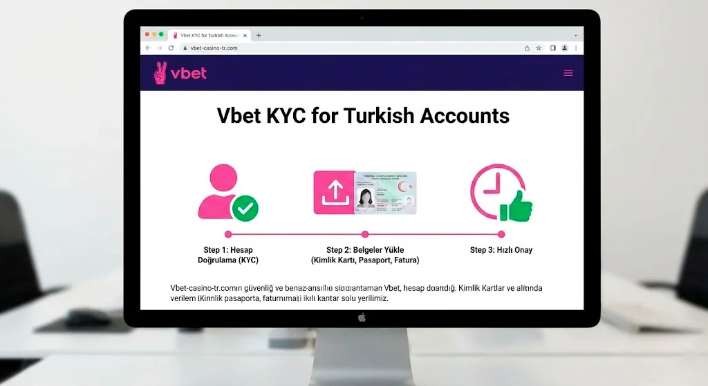 Türk hesapları için Vbet KYC